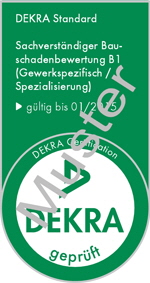 Mustersiegel SV Bauschadenbewertung DEKRA-Standard